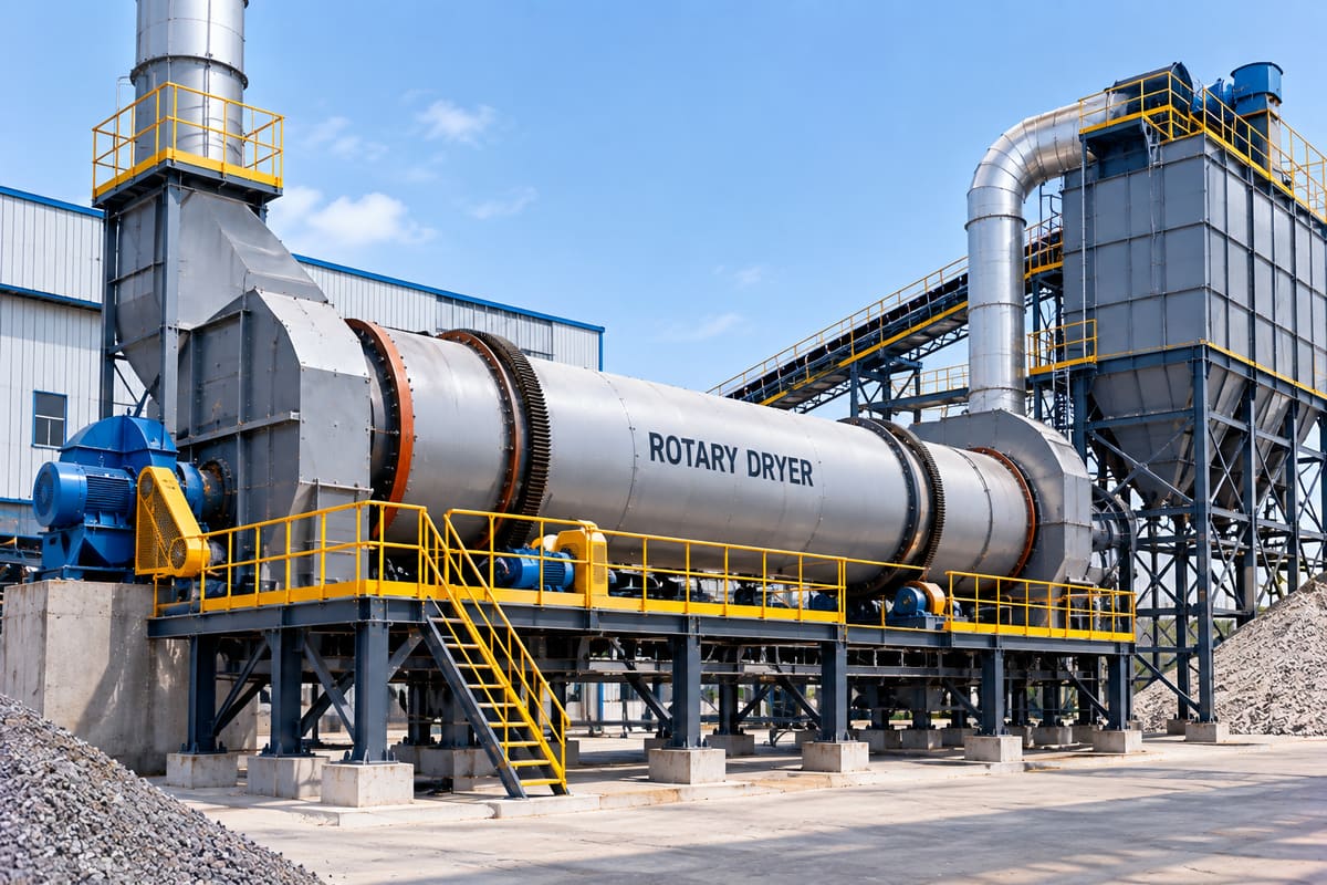 Rotary dryer & conveyor yard